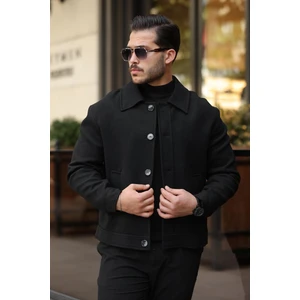 Kaşe Kumaş Düğmeli Ceket