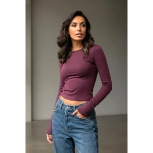 Windy Island Kadın Bisiklet Yaka Parmak Geçirmeli Slim Fit Likralı Bluz