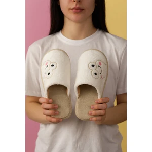 Frog Kurbağalı Kapalı Kadın Ev Terliği Günlük Rahat Kışlık Terlik