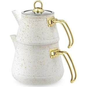 Granit Çaydanlık  Metal Gold Kulplu