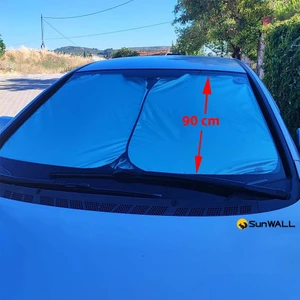 Büyük Camlı Araçlara Uyumlu Titanyum Gümüş Oto Güneşlik 150 x 90 cm Büyük Boy