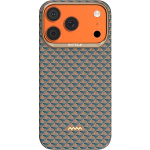iPhone 17 Pro Max Uyumlu Kılıf M-Safe Şarj Özellikli Raptic Aramid Skin Origin Seri Kapak Gold-Mavi
