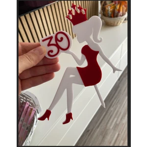 Queen 30 Yaş Pasta Süsü
