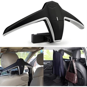 Oto Koltuk Arkası Elbise Askılığı Ceket Askısı Katlanabilir Siyah Araç Içi Askılık Kaydırmaz Yüzeyli Çanta Kıyafet Askısı Yüksek Kalite