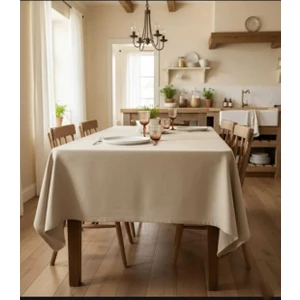 Pikko Home Kum Beji Kadife Dokulu Dertsiz Masaörtüsü