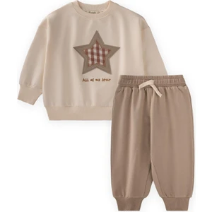 Sweatshirt Takım 1-7 Yaş Ekru S Vizon