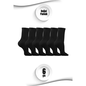 Erkek Soket Çorap 6'lı Set - Doğal Pamuk, Dikişsiz, Spor Koşu Yürüyüş ve Antrenman Çorabı