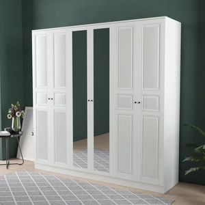 Nil 6 Kapaklı Eko Gardırop - Mdf Kapak