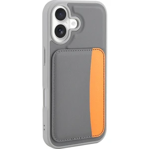 Butam Bilişim iPhone 17 Kılıf Kartlıklı Zore X-Kart Silikon Kapak - Koyu Gri