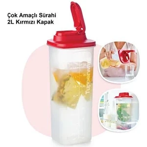 Yeni Çok Amaçlı Sürahi Kırmızı 2l