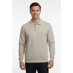 Erkek Polo Yaka Cepli Selanik Sweatshirt Regular Kalıp BGL-ST04872