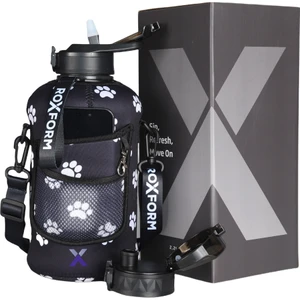 Suluk Matara 2200 Ml, Premium Pp Malzeme, Sağlıklı Bpa & Bps Içermez, Kılıflı, Çift Kapaklı, Koku Yapmaz, Sızdırmaz ve Dayanıklı, Pati Cep Kılıf, Siyah