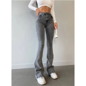 Bees Jeans Yüksek Bel Ispanyol Paça Likralı Kadın Kot Jean Pantolon