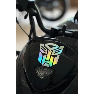 Motor ve Kask Için Hologramlı Renk Transformers Sticker Etiket (1 Adet)