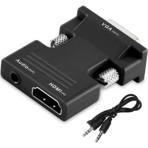 Ses Destekli HDMI To VGA Kablo Çevirici Dönüştürücü