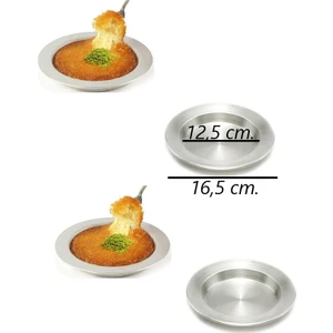 Alüminyum Kararmaz 4 Lü Künefe Tabağı - Künefe Pişirme Tabağı