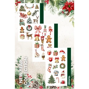 3'lü New Year Collection Sticker, Çıkartma, Ajanda, Günlük, Planlayıcı, Bullet Journal ,scrapbook