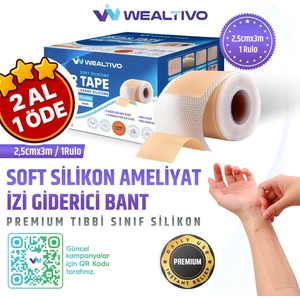 Soft Silikon Bant, Silikonlu Yara İzi Giderici Bandı 3m, Skar Ameliyat Sezeryan Yanık Cerrahi İzler için Keloid Bandı