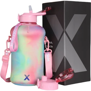 Suluk Matara 2200 Ml, Premium Pp Malzeme, Sağlıklı Bpa & Bps Içermez, Kılıflı, Çift Kapaklı, Koku Yapmaz, Sızdırmaz ve Dayanıklı, Renkli Kılıf, Pembe