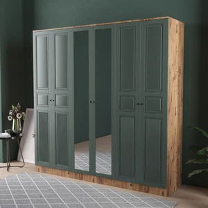 Nil 6 Kapaklı Eko Gardırop - Mdf Kapak