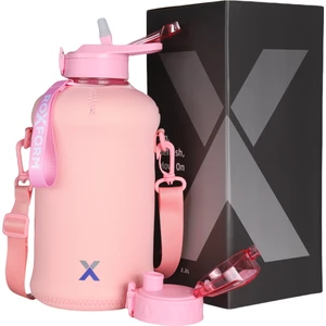 Suluk Matara 2200 Ml, Premium Pp Malzeme, Sağlıklı Bpa & Bps Içermez, Kılıflı, Çift Kapaklı, Koku Yapmaz, Sızdırmaz ve Dayanıklı, Pembe Kılıf, Pembe