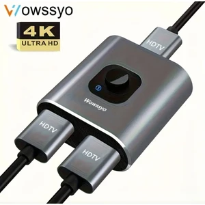 4K Ultra Hd Splitter Ayırıcı 2 Giriş 1 Çıkış 4K 60Hz HDMI Switcher Splitter Ce Lisanslı Orjinal Pc Dizüstü Hdtv Xbox Ps4 Ps5 Tv Macbook