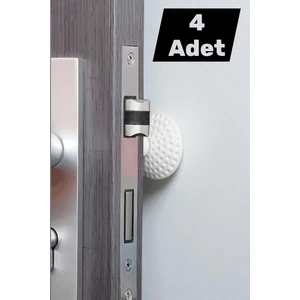 Kapı Kolu Stoperi 4lü Set Duvar Koruyucu Tampon Darbe Önleyici Silikon Kapı Kolu Tamponu