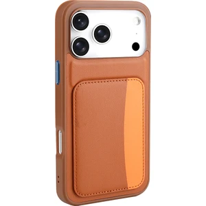 Butam Bilişim iPhone 17 Pro Max Kılıf Kartlıklı Zore X-Kart Silikon Kapak - Kahverengi