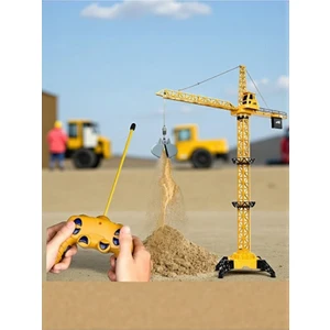 Yıldırım Oyuncak Dev Boy Uzaktan Kumandalı 128 cm Tam Otomatik Gövdesi ve Halatı Hareketli Şarjlı Kule Vinç