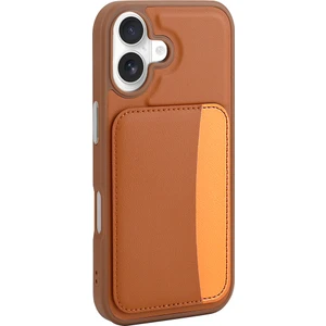 Butam Bilişim iPhone 17 Kılıf Kartlıklı Zore X-Kart Silikon Kapak - Kahverengi