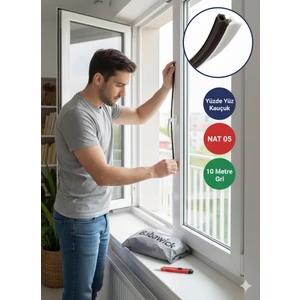 Saf Kauçuk Nat-05 Kapı Pencere Fitili Gri Tamirat Contası Kaliteli ve Uzun Ömürlü