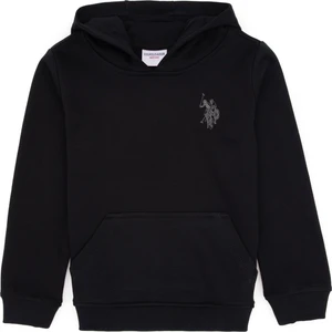 U.S. Polo Assn. Erkek Çocuk Siyah Kapüşonlu Basic Sweatshirt 50313980-VR046