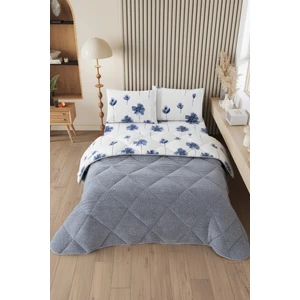 Nordelle Battal Boy Lüx Wellsoft Yorgan Çift Taraflı - 2 Adet Yastık Kılıflı Yorgan Seti 215X235 cm