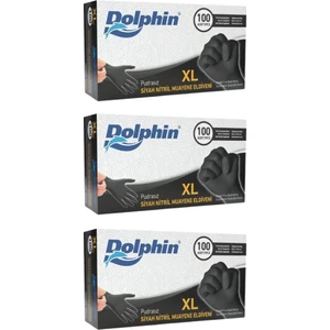 Çok Amaçlı Siyah Nitril Eldiven (XL) 100lü Paket 3 Adet (Gıdaya Uygun)