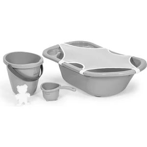 Baby Jem Bebek Banyo Küvet Seti 5 Parça - Gri