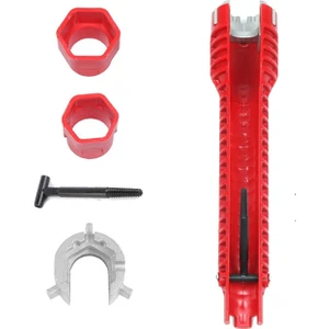 Sekiz Bir Arada Çok Fonksiyonlu Sıhhi Tesisat Musluğu Soketi Lavabo Anahtarı Isıtma Evsel Su Isıtıcısı Vida Sökme Donanım Aracı (Yurt Dışından)