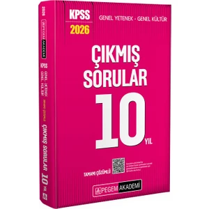 Pegem Akademi Yayıncılık 2026 KPSS Genel Yetenek Genel Kültür Tamamı Çözümlü Çıkmış Sorula