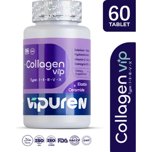 Kolajen - Collagen Vip | %100 Saf 5 Tip Hidrolize Kolajen , Ceramide , Elastin + Vitamin & Mineral
