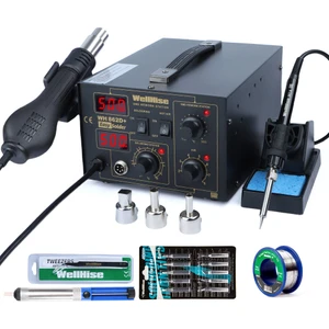 Wh 862D+ Sıcak Hava Üflemeli Hayva Istasyonu Lehim Istasyonu Seti ,10 Lu Havya Ucu , Lehim Pompası,Cımbız,Lehim Teli