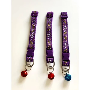 Kemik Desenli Çıngıraklı Kedi Tasması