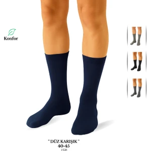 Oem EzoWear Uzun Karışık Renk 5'li Erkek Çorap Seti