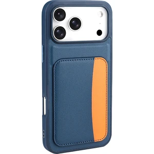 Maks Technology iPhone 17 Pro Max Kılıf Kartlıklı Mkst X-Kart Silikon Kapak - Lacivert