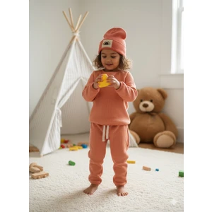 Unisex Waffle Bereli Üçlü Takım