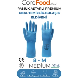 Fl3 Pamuk Astarlı Premium Gıda-Temizlik-Bulaşık Eldiveni M - 1 Çift