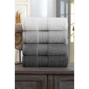 Rainbow Havlu Seti Pamuklu 4 Adet (50X90 Cm) Antrasit