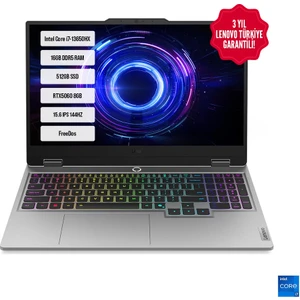 Loq 15IRX10 83JE00ETTR-03 I7-13650HX 16GB Ddr5 512GB SSD RTX5060-8GB 15.6" IPS 144Hz Dos