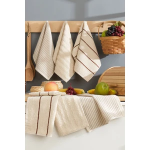 Sophia Mutfak Havlusu 6 Adet (45X30 Cm) Bej