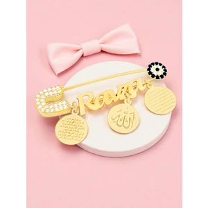 925 Ayar Gümüş Bebek Iğnesi Isimli Bebek Maşallah Iğnesi Bebek Yaka Iğnesi Bebek Nazarlık Iğne Altın