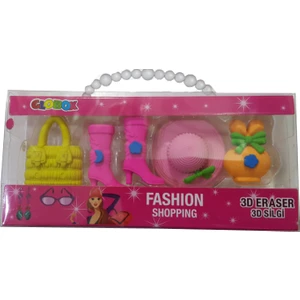 3D Boyutlu Silgi Özel Taşıma Çantası ile 5'li silgi 2 li Paket