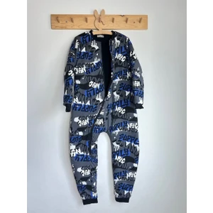 Key Kids Gri Siyah Nyc Pamuklu Bacaklı 8/10/12 Yaş Büyük Beden 2.5 Tog Kışlık Kalın Erkek Çocuk Uyku Tulumu